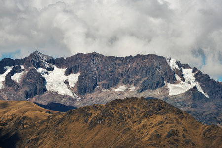Peruvian Andes mountains, Urubamba valley, South Americaの写真素材