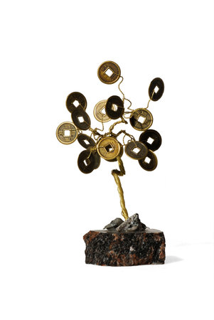 Symbolic chineese money tree for success in businessの写真素材