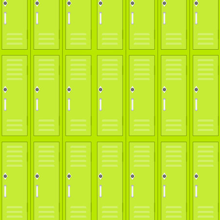 Locker seamless pattern for gym or college. vector illustration. College sport corridor, box storage, background flat wardrobe, safetly group itemam, sport secure storage room, indoors frame shelfのイラスト素材