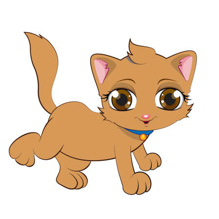 Small yellow catのイラスト素材