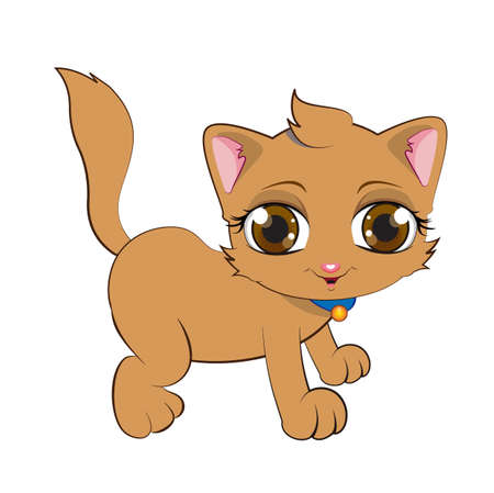 Small yellow catのイラスト素材