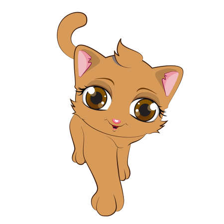 Small yellow catのイラスト素材