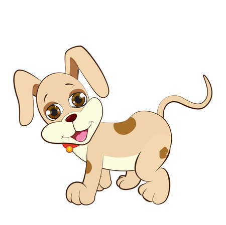 A lovely cartoon puppyのイラスト素材