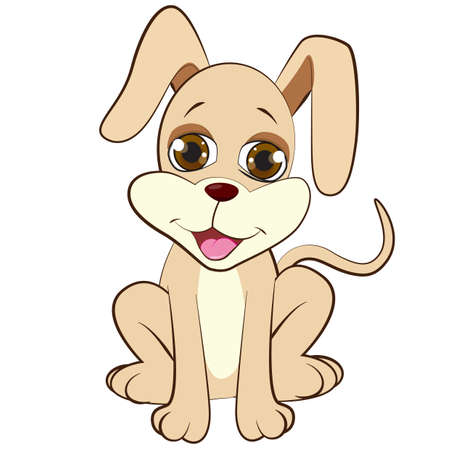 A lovely cartoon puppyのイラスト素材
