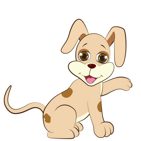 A lovely cartoon puppyのイラスト素材