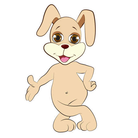 A lovely cartoon puppyのイラスト素材