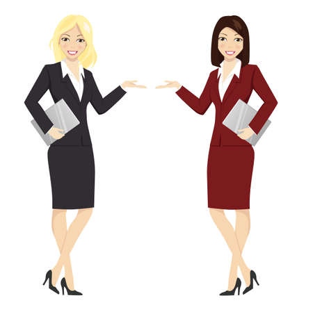 Two business women working professionalsのイラスト素材