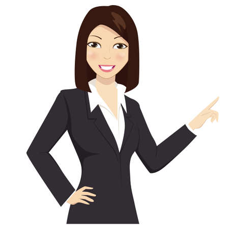 Gestures for business womanのイラスト素材