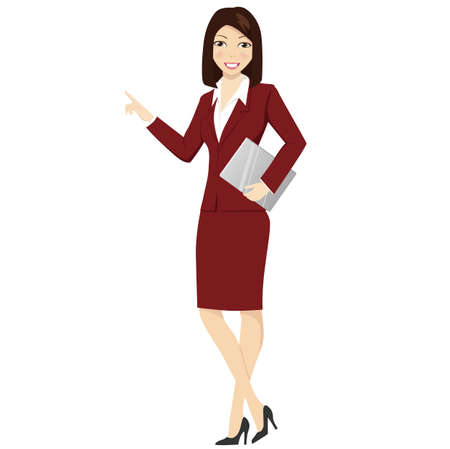 Gestures for business womanのイラスト素材