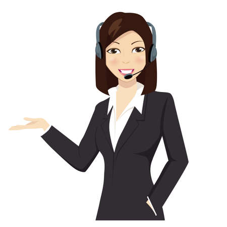 Gestures for business womanのイラスト素材