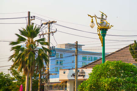 A beautiful Buddhist temple with gold in Thailand.の写真素材