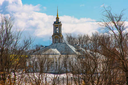 Ancient ancient Orthodox Cathedral, a religious building in the snow