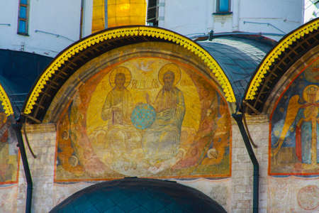 Old and ancient religious building in the city of Moscow.