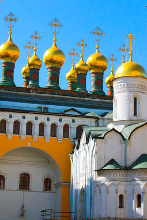 Old and ancient religious building in the city of Moscow.の写真素材