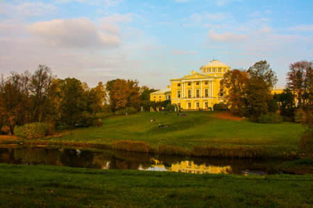 Bright yellow, orange leaves in the Parkの写真素材