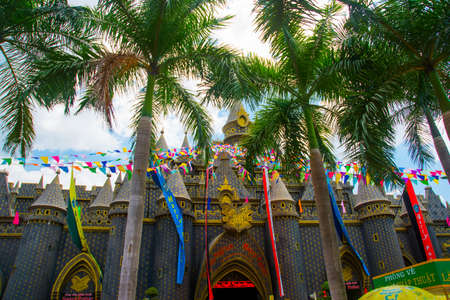 Huge Golden statues of animals in the Park in Vietnam.Asia.の写真素材