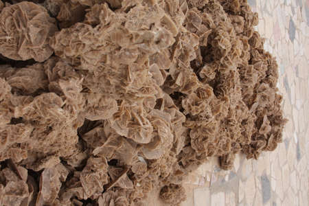 Unusual texture of natural stone brown color with detailsの写真素材