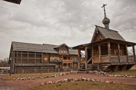 The Orthodox religious building made without nailsの写真素材