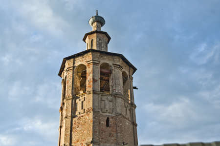 Brick religious building in the small village, located on restaurant.The Town Of Ostashkov.の写真素材