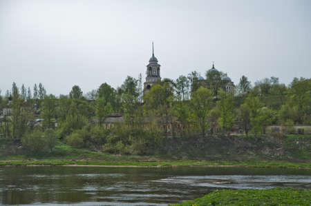 Religious buildings, Orthodox churches in Ostashkovの写真素材