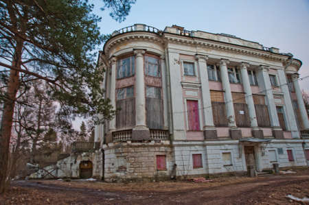 The brick building is destroyed, the mansion in which the nobles used to liveの写真素材
