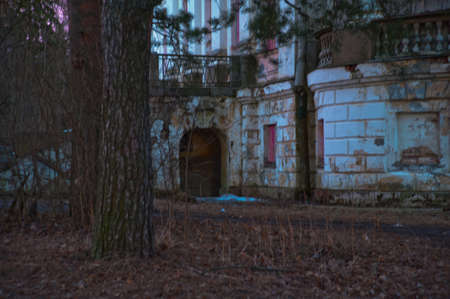 The brick building is destroyed the mansion in which the nobles used to liveの写真素材