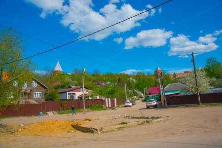 tower and wall of the Kremlin, "Veseluha" tower Smolensk 2015の写真素材