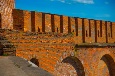tower and wall of the Kremlin, "Veseluha" tower Smolensk 2015の写真素材