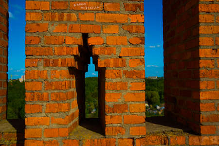 tower and wall of the Kremlin, Veseluha tower Smolensk 2015の写真素材