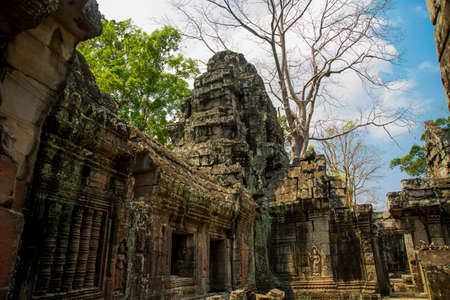 Ancient temples in the ancient city of Angkor in Cambodia.