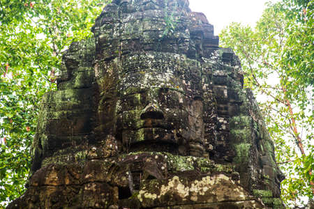 Ancient temples in the ancient city of Angkor in Cambodia.の写真素材