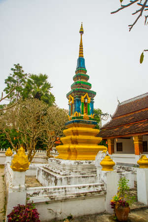 Beautiful ancient temple in Laos in the oldest city in Northern Laos.の写真素材