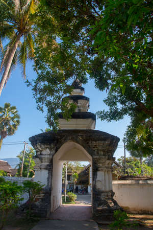 Beautiful ancient temple in Laos in the oldest city in Northern Laos.の写真素材