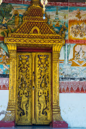 Beautiful ancient temple in Laos in the oldest city in Northern Laos.の写真素材