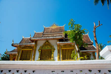 Beautiful ancient temple in Laos in the oldest city in Northern Laos.の写真素材
