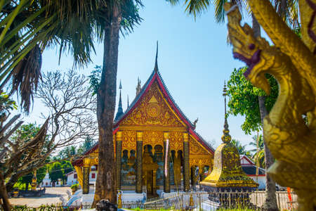 Beautiful ancient temple in Laos in the oldest city in Northern Laos.の写真素材