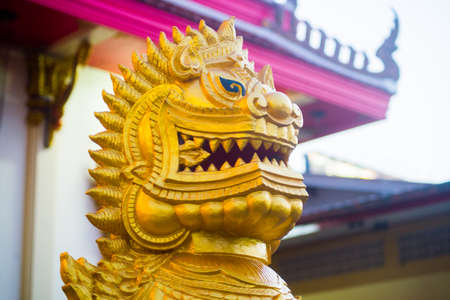 Sculpture of an animal Golden.Hua Hin.Thailand.の写真素材