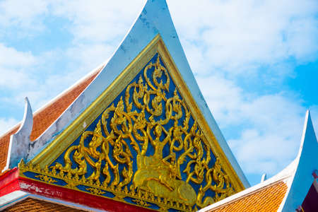 Beautiful openwork ornament on the facade of religious buildings.Hua Hin.Thailand.の写真素材