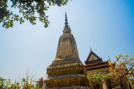 A beautiful old temple in the city Siemreap,Cambodia.の写真素材