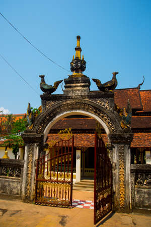 A beautiful old temple in the city Siemreap,Cambodia.の写真素材