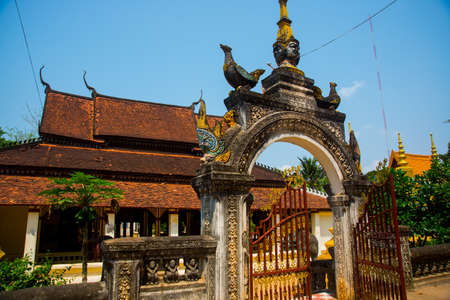 A beautiful old temple in the city Siemreap,Cambodia.の写真素材