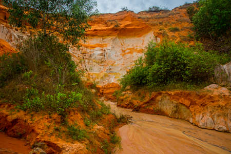 Fairy Stream (Suoi Tien), Mui Ne, Vietnam. One of the tourist attractions in Mui Ne.Beautiful...