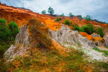 Fairy Stream (Suoi Tien), Mui Ne, Vietnam. One of the tourist attractions in Mui Ne.Beautiful mountains and waterの写真素材