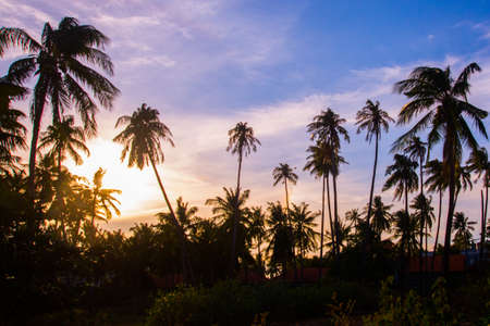 Beautiful sunset above the sea of Vietnam, Mui Neの写真素材