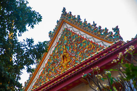 Grand palace bangkok, THAILLAND.A fragment of decoration, texture,gildingの写真素材
