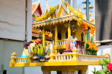 Beautiful ancient Buddhist religious knowledge, a fragment of the templeの写真素材