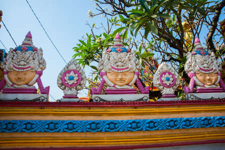 Beautiful ancient Buddhist religious knowledge, a fragment of the templeの写真素材