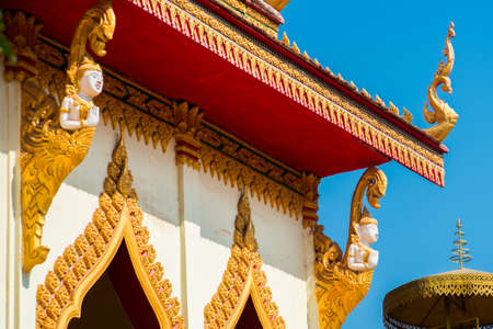 Beautiful ancient Buddhist religious knowledge, a fragment of the templeの写真素材