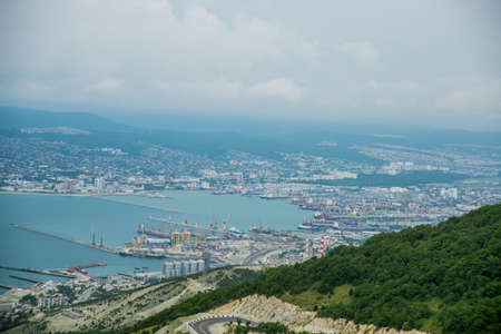 View of Cape Doob in Black Sea, Gelendzhik, Russia. Top view