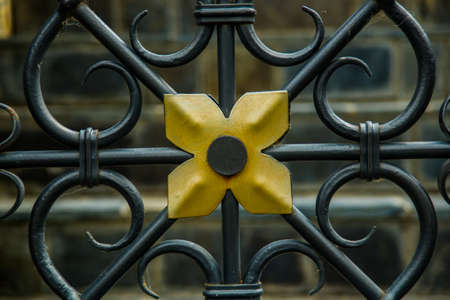 Forged fence, a fragment of decoration.The monastery of stone, an old Church in the mountains. Alan Svyato-Uspensky monastery, which is located in Fiagdon. This is the highest Orthodox monastery in Russia.Hidixys.の写真素材